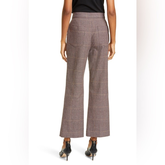 La Vie Rebecca Taylor Astrid Plaid Stretch Cotton Pants Size 28 (6) - Picture 2 of 11